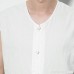 Cardigo Mens Slim Pocket Cotton Linen Buttons Sleeveless Shirt Tee Blouse Vest Tank Top White B07QDHDWWK